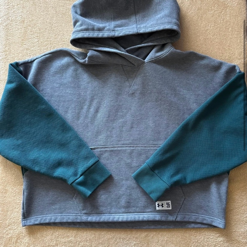 Under Armour Gray and Teal Hoodie